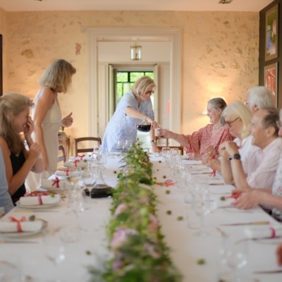 tablée au domaine de Courbon